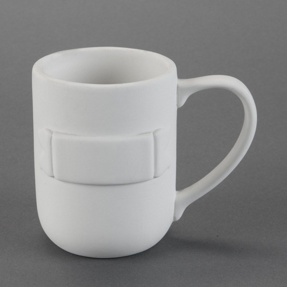  unfinished  Ceramic  bisque Banner Mug 