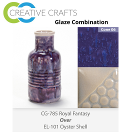 Crystal Glazes from Mayco and Duncan that yield multi colorful color burst