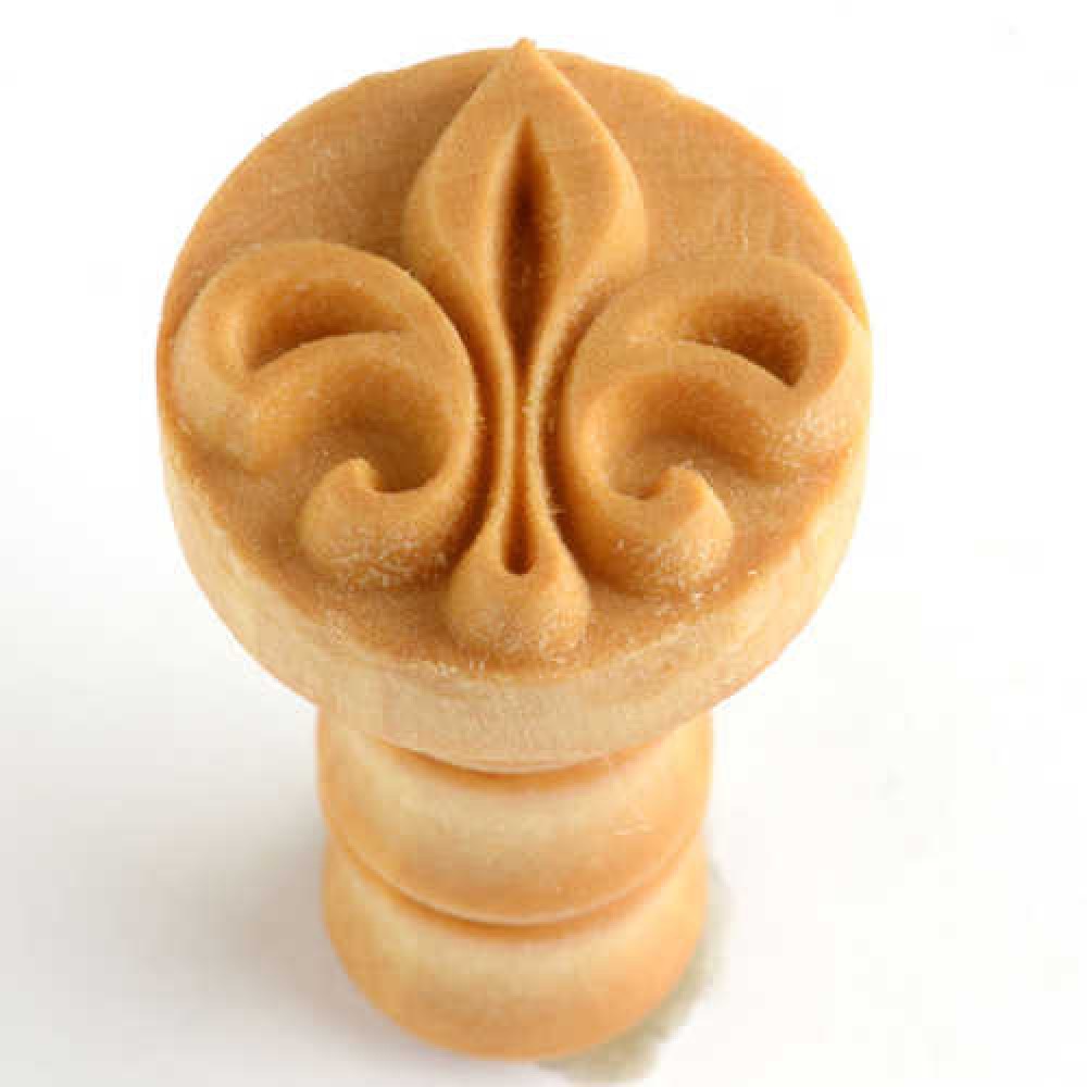 Save more everyday at Creative Crafts on this Fleur-de-lis Small Round  Stamp by MKM Pottery Tools