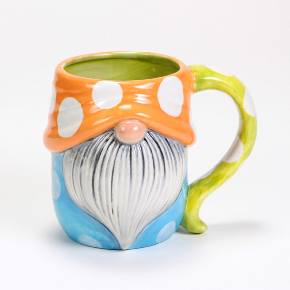 Unpainted Ceramic bisque Gnome Mug
