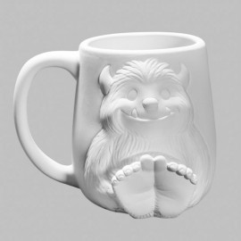 Unpainted Ceramic bisque Gnome Mug